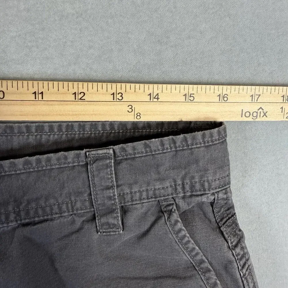 The North Face Cargo Pants Mens 32R Gray Ripstop Canvas Hiking Outdoor Utility